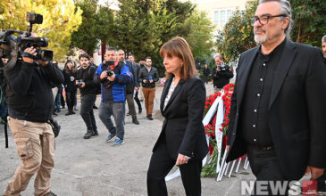 Πολυτεχνείο: Στεφάνι κατέθεσαν η Κατερίνα Σακελλαροπούλου και ο Κωνσταντίνος Τασούλας – Δείτε εικόνες του news