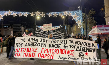 Μεγάλη συγκέντρωση και πορεία για την 14η επέτειο από την δολοφονία του Αλέξανδρου Γρηγορόπουλου