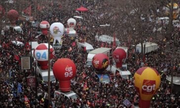 Γαλλία: Χιλιάδες απεργοί στους δρόμους κατά της μεταρρύθμισης του συνταξιοδοτικού – Eπεισόδια στο Παρίσι