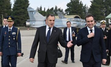 Στην βάση των Rafale στην Τανάγρα οι υπουργοί Άμυνας Ελλάδας και Γαλλίας