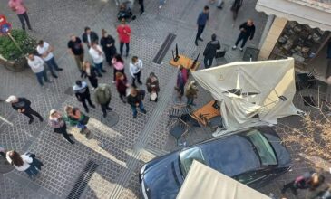 Χανιά: Αυτοκίνητο έπεσε σε καφετέρια στον πεζόδρομο της παλιάς πόλης – Δείτε βίντεο