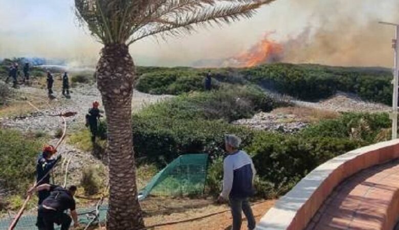 Σε εξέλιξη πυρκαγιά στα Μάλια Ηρακλείου – Δύσκολο το έργο της κατάσβεσης λόγω ισχυρών ανέμων
