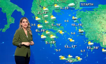 Σκαμπανεβάσματα του καιρού προβλέπει η Νικολέτα Ζιακοπούλου – Βελτιωμένος στην Τετάρτη, έντονη αστάθεια την Πέμπτη