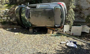 Σύρος: Έπεσε από ύψος 10 μέτρων με το αυτοκίνητο στην αυλή επιχείρησης – Σοκαριστικές εικόνες