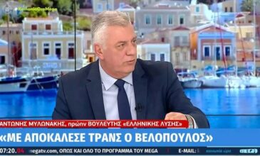 Αντώνης Μυλωνάκης: «Ο Κυριάκος Βελόπουλος με αποκάλεσε τρανς»
