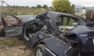 Θανατηφόρο τροχαίο στο Ομορφοχώρι Λάρισας: Νεκρός ο οδηγός – Το αυτοκίνητο μετατράπηκε σε άμορφη μάζα