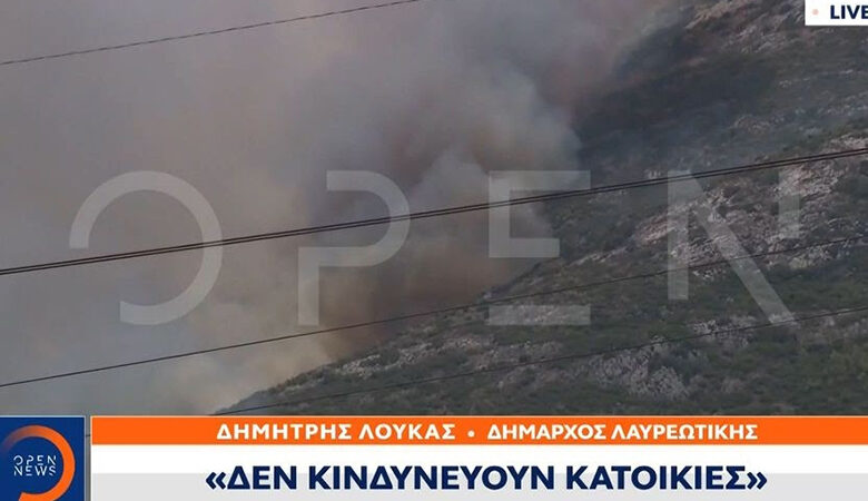 Δήμαρχος Λαυρεωτικής για φωτιά στον Κουβαρά: Μόνο εναέρια μέσα μπορούν να βοηθήσουν, η φωτιά έχει ανέβει το βουνό
