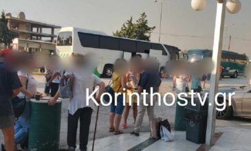 Μεγάλη φωτιά στο Λουτράκι: Ακινητοποιημένα δεκάδες λεωφορεία στον Ισθμό της Κορίνθου