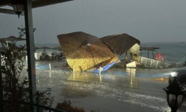 Εκτεταμένες καταστροφές από έντονο καιρικό φαινόμενο που έπληξε περιοχές της Καβάλας και των Σερρών