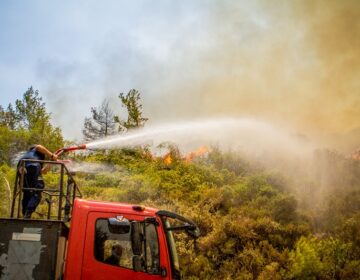 Πυρκαγιά σε δασική έκταση στην περιφερειακή Αιγάλεω στον Ασπρόπυργο