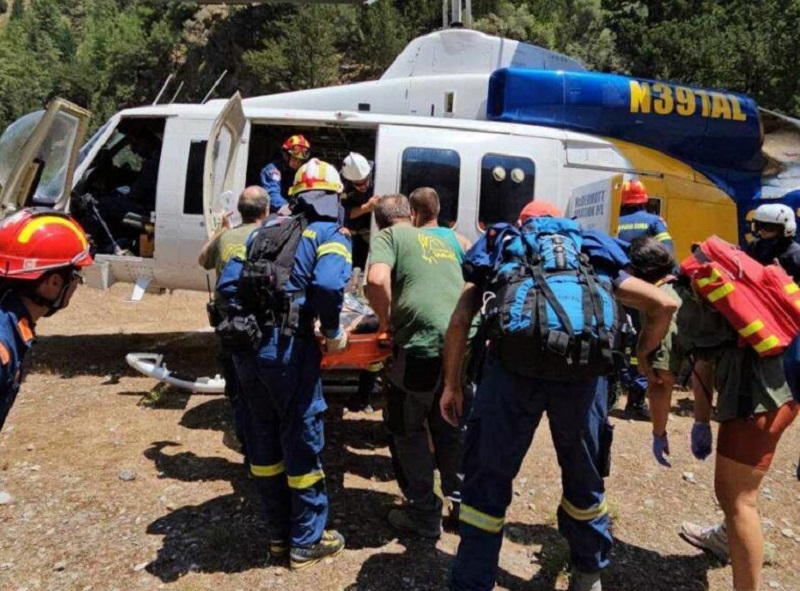 Σε σοβαρή κατάσταση στη ΜΕΘ νοσηλεύεται ο 45χρονος που ακρωτηριάστηκε στο φαράγγι της Σαμαριάς
