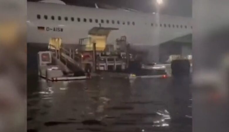 Γερμανία: Σφοδρές καταιγίδες προκάλεσαν καθυστερήσεις και ματαιώσεις πτήσεων στο αεροδρόμιο της Φρανκφούρτης