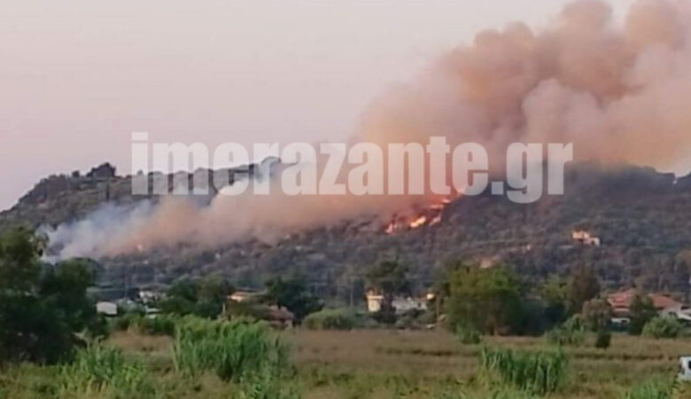Ζάκυνθος: Ξέσπασε μεγάλη φωτιά στην περιοχή Τσιλιβί – Έχει ζητηθεί εκκένωση της περιοχής