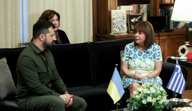 Συνάντηση της ΠτΔ με τον Πρόεδρο της Ουκρανίας – Σακελλαροπούλου: Η Ελλάδα θα συνεχίσει να στηρίζει την Ουκρανία