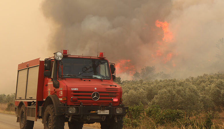 Ξέσπασε φωτιά σε χορτολιβαδική έκταση στην περιοχή Αρετή Λαγκαδά