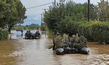 Μεγάλη η συνδρομή των Ενόπλων Δυνάμεων στην αντιμετώπιση των επιπτώσεων των πλημμυρών στην Θεσσαλία