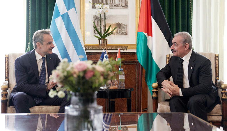 Συνάντηση Μητσοτάκη με τον πρωθυπουργό της Παλαιστινιακής Αρχής: Είμαστε έτοιμοι να συνδράμουμε με ανθρωπιστική βοήθεια