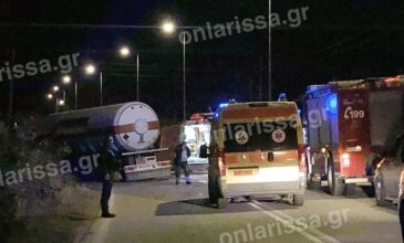 Τρομακτικό τροχαίο με ένα νεκρό σε σύγκρουση ΙΧ αυτοκινήτου με βυτιοφόρο στη Λάρισα