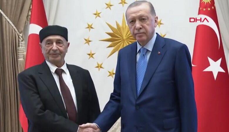 Συνάντηση Ερντογάν με τον πρόεδρο της Βουλής της Λιβύης στην Άγκυρα