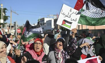 Χιλιάδες διαδηλωτές στο Μαρόκο απαίτησαν την διακοπή των σχέσεων με το Ισραήλ