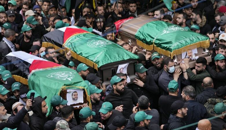Σε διαδήλωση υπέρ της Χαμάς εξελίχθηκε η κηδεία του υπάρχηγού της στον Λίβανο