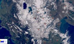 Δορυφορική απεικόνιση της χιονοκάλυψης στη δυτική και κεντρική Μακεδονία