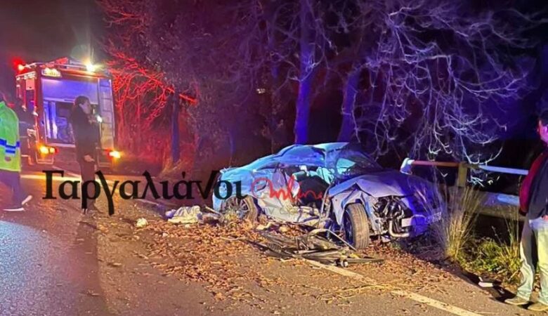 Τροχαίο δυστύχημα στην εθνική οδό Κυπαρισσίας – Φιλιατρών: Νεκρός 23χρονος και δύο σοβαρά τραυματίες 15 και 31 ετών