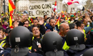 Χιλιάδες αγρότες διαδήλωσαν στη Μαδρίτη