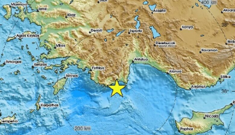 Ισχυρός σεισμός 4,8 Ρίχτερ στη θαλάσσια περιοχή ανατολικά του Καστελόριζου