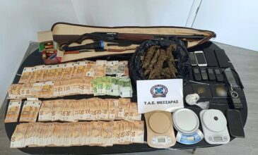 Πατέρας και γιος στο Ηράκλειο έκρυβαν ναρκωτικά, όπλα και πάνω από 10.000 ευρώ