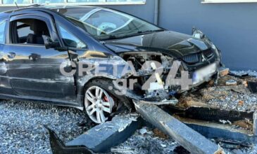 Τροχαίο στο Ηράκλειο Κρήτης: Αυτοκίνητο «καρφώθηκε» σε γυμναστήριο – Σώος ο οδηγός