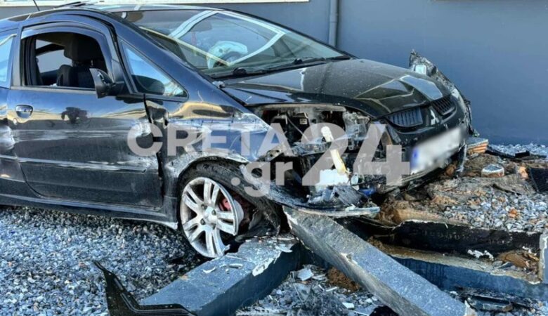 Τροχαίο στο Ηράκλειο Κρήτης: Αυτοκίνητο «καρφώθηκε» σε γυμναστήριο – Σώος ο οδηγός
