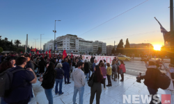 Διαμαρτυρία έξω από την Βουλή για την γυναικοκτονία στους Αγίους Αναργύρους – Εικόνες του News