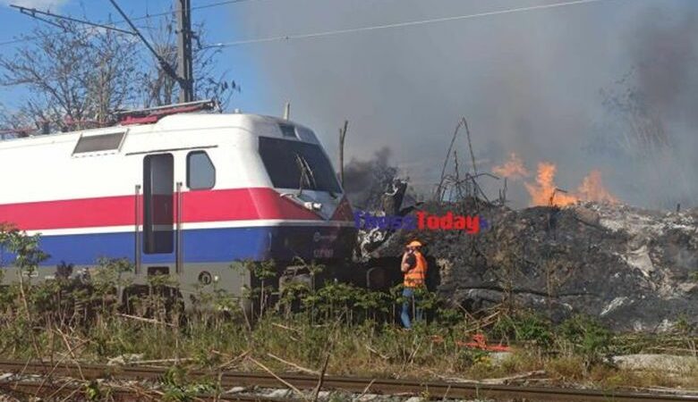 Φθορές σε τρένο από φωτιά στη Δυτική Θεσσαλονίκη – Σώθηκαν τελευταία στιγμή οι μηχανοδηγοί