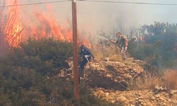 Φωτιά στο Δήμο Αρχανών-Αστερουσίων στην Κρήτη