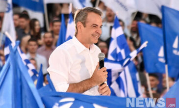 Μητσοτάκης: «Η Αθήνα απόψε στέλνει μήνυμα ευθύνης και νίκης σε όλη την Ελλάδα» – Εικόνες του News