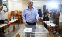 Ευρωεκλογές 2024: Στη Θεσσαλονίκη ψήφισε ο Κυριάκος Βελόπουλος