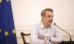 Ο Κυριάκος Μητσοτάκης συμμετείχε στην τηλεδιάσκεψη κορυφής του ΕΛΚ