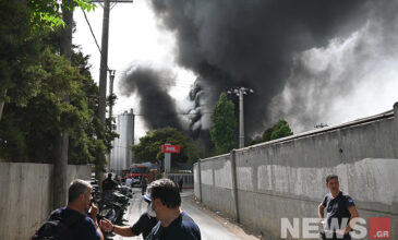 Έκρηξη και φωτιά σε εργοστάσιο στην Κάτω Κηφισιά – Εικόνες του News
