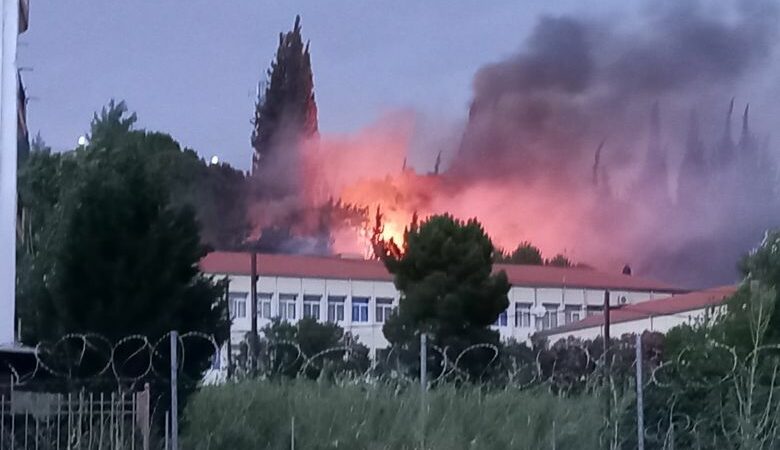 «Μάχη» με τις φλόγες στην Λιβαδειά κοντά στο νοσοκομείο – Βίντεο και εικόνες