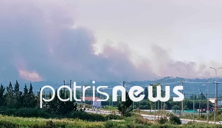 Μεγάλη πυρκαγιά κοντά σε σπίτια στο Αλποχώρι του Πύργου Ηλείας
