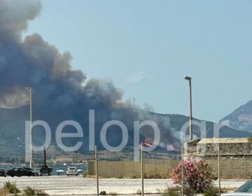 Φωτιά σε δασική έκταση στο Αντίρριο – Ισχυροί άνεμοι πνέουν στην περιοχή