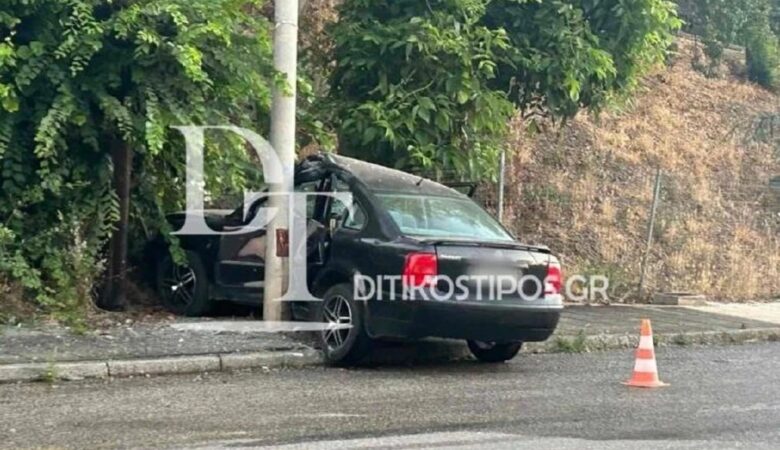 Τροχαίο στο Άργος Ορεστικό – Αυτοκίνητο έπεσε πλαγιομετωπικά σε τσιμεντένια κολώνα