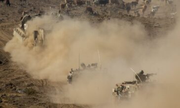 Ο ισραηλινός στρατός βομβάρδισε στόχους του συριακού στρατού στα Υψίπεδα του Γκολάν