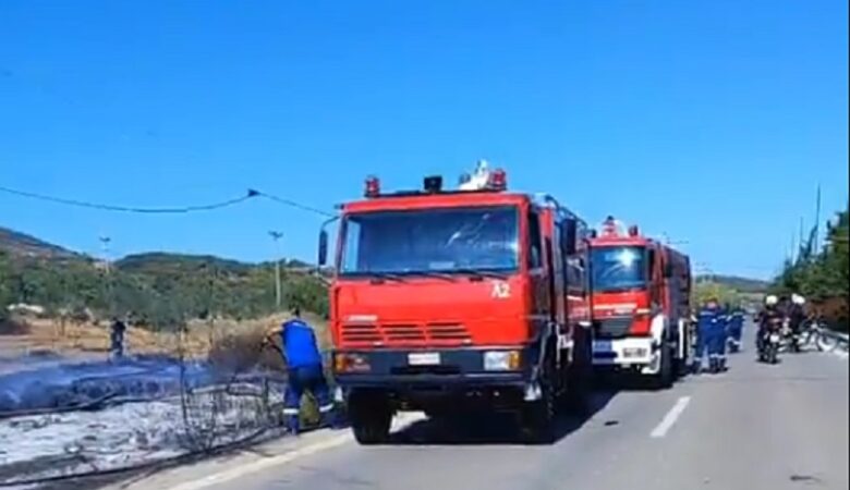 Φωτιά στο Δασκαλειό Κερατέας – Εκτροπή κυκλοφορίας στη λεωφόρο Λαυρίου