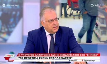 Θεοδωρικάκος: «Στα σούπερ μάρκετ οι τιμές φέτος είναι έως 2% κάτω – Έχουν εξαπλασιαστεί τα πρόστιμα στην αγορά»