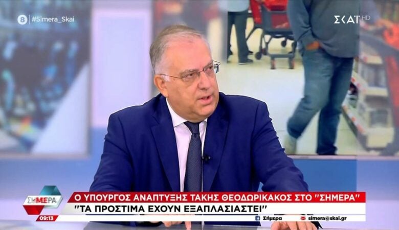 Θεοδωρικάκος: «Στα σούπερ μάρκετ οι τιμές φέτος είναι έως 2% κάτω – Έχουν εξαπλασιαστεί τα πρόστιμα στην αγορά»