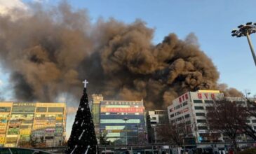 Φωτιά σε οκταώροφο κτίριο στη Νότια Κορέα – Υπάρχουν πολλοί παγιδευμένοι