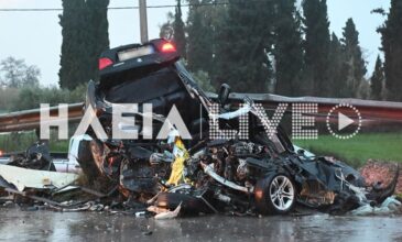 Τρομακτικό τροχαίο στην Ηλεία: Μετωπική σύγκρουση αυτοκινήτου με λεωφορείο του ΚΤΕΛ στην εθνική οδό Πατρών-Πύργου