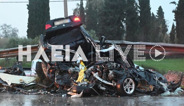 Τρομακτικό τροχαίο στην Ηλεία: Μετωπική σύγκρουση αυτοκινήτου με λεωφορείο του ΚΤΕΛ στην εθνική οδό Πατρών-Πύργου